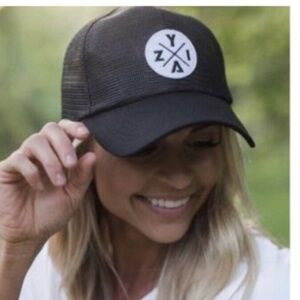 Zyia Active black mesh trucker hat unisex OS